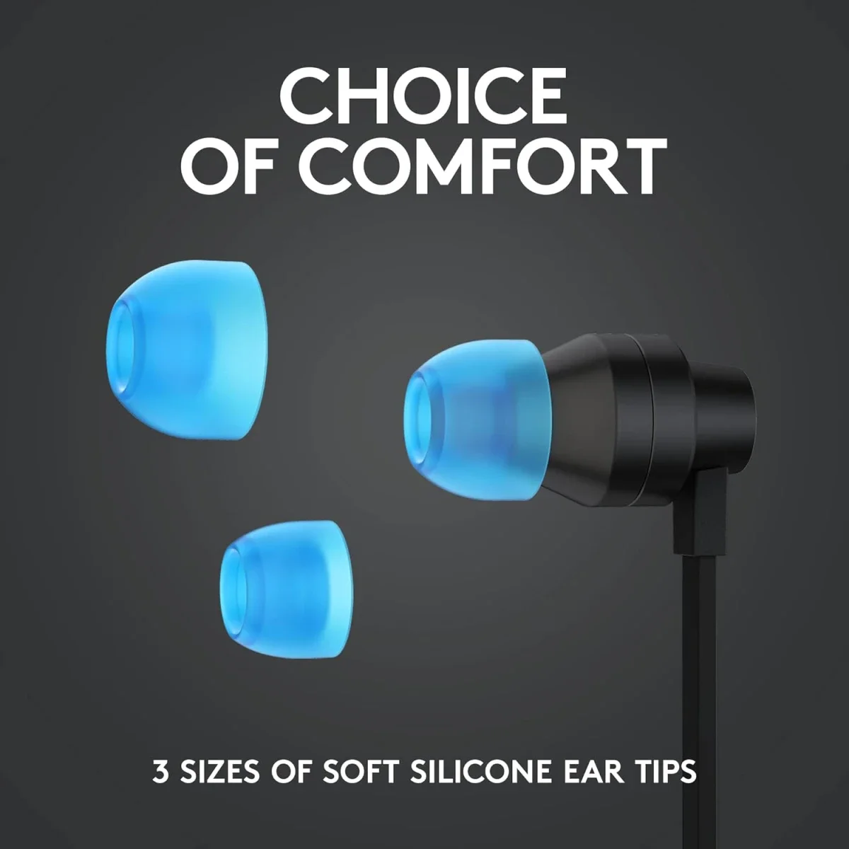 Logitech G333 Gaming Earphones with Dual Drivers, In-Line Mic and USB-C Adapter - Black - Image 5