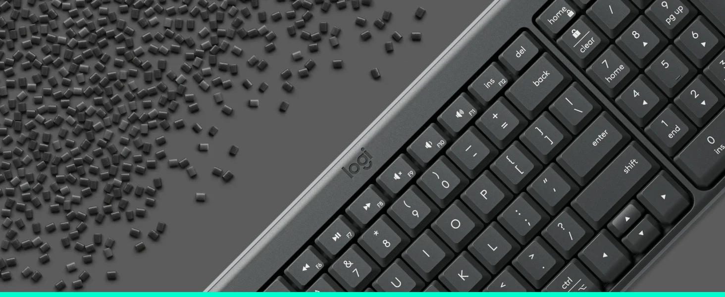 لوحة مفاتيح Logitech K250 بلوتوث مدمجة مع لوحة أرقام، تخطيط عربي/إنجليزي - جرافيت - Thumbnail 14