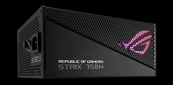 مزود طاقة Asus ROG Strix 750W Gold Aura Edition معياري بالكامل ATX - Thumbnail 7