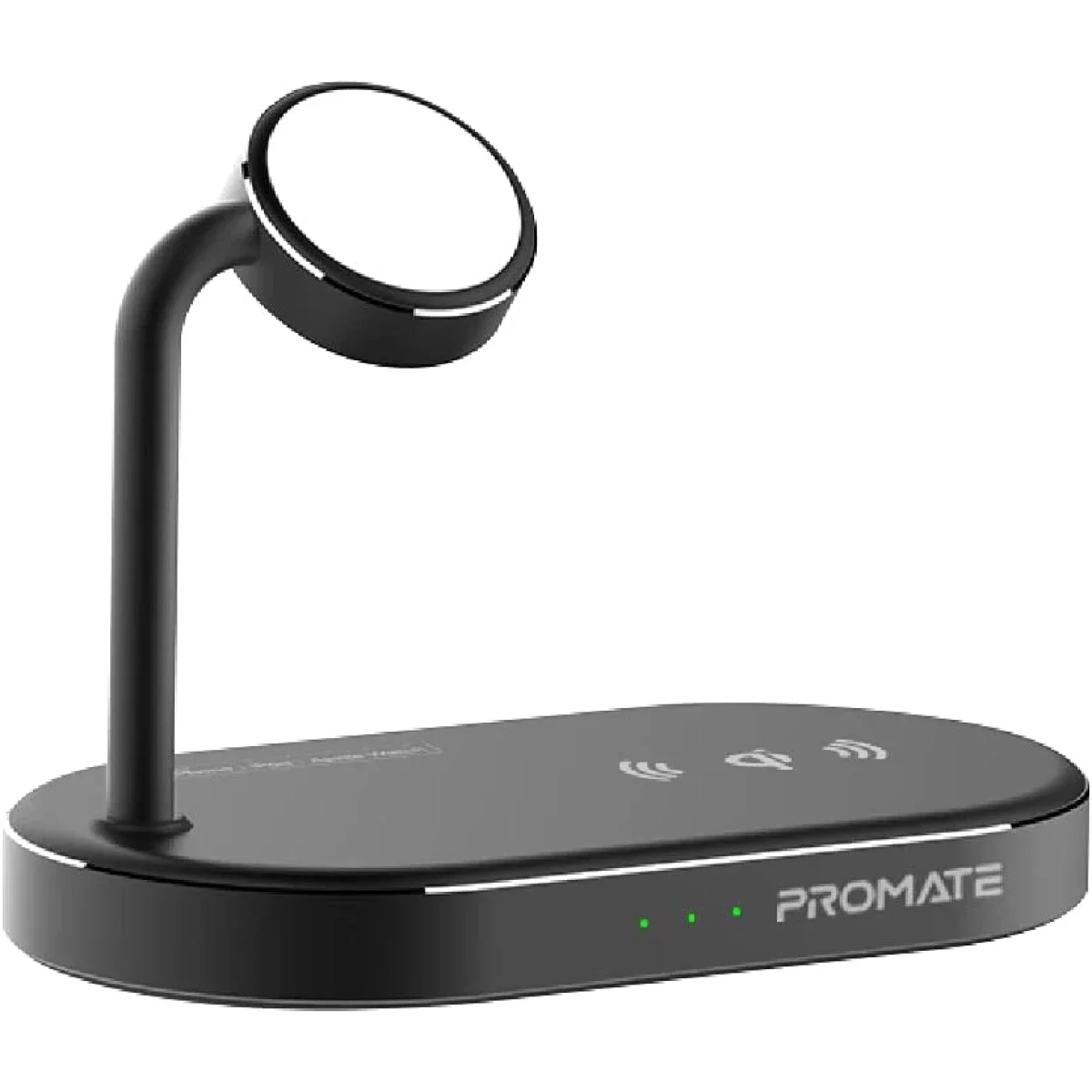 قاعدة شحن لاسلكي 3 في 1 Promate WavePower بقدرة Qi 15 واط ومنفذ USB-A 24 واط - Thumbnail 3