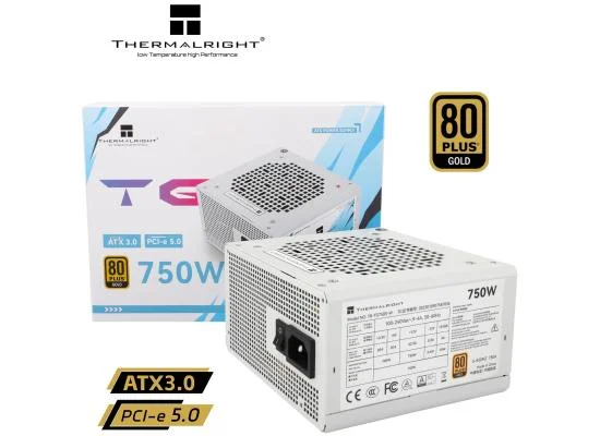 Thermalright TG-750S-W 750W 80 Plus Gold ATX 3.0 Non-Modular Power Supply White - Thumbnail 3