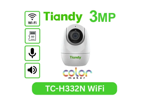 كاميرا مراقبة Tiandy واي فاي PT 3MP بزاوية 360° TC-H332N 9DA-4 - Image 4
