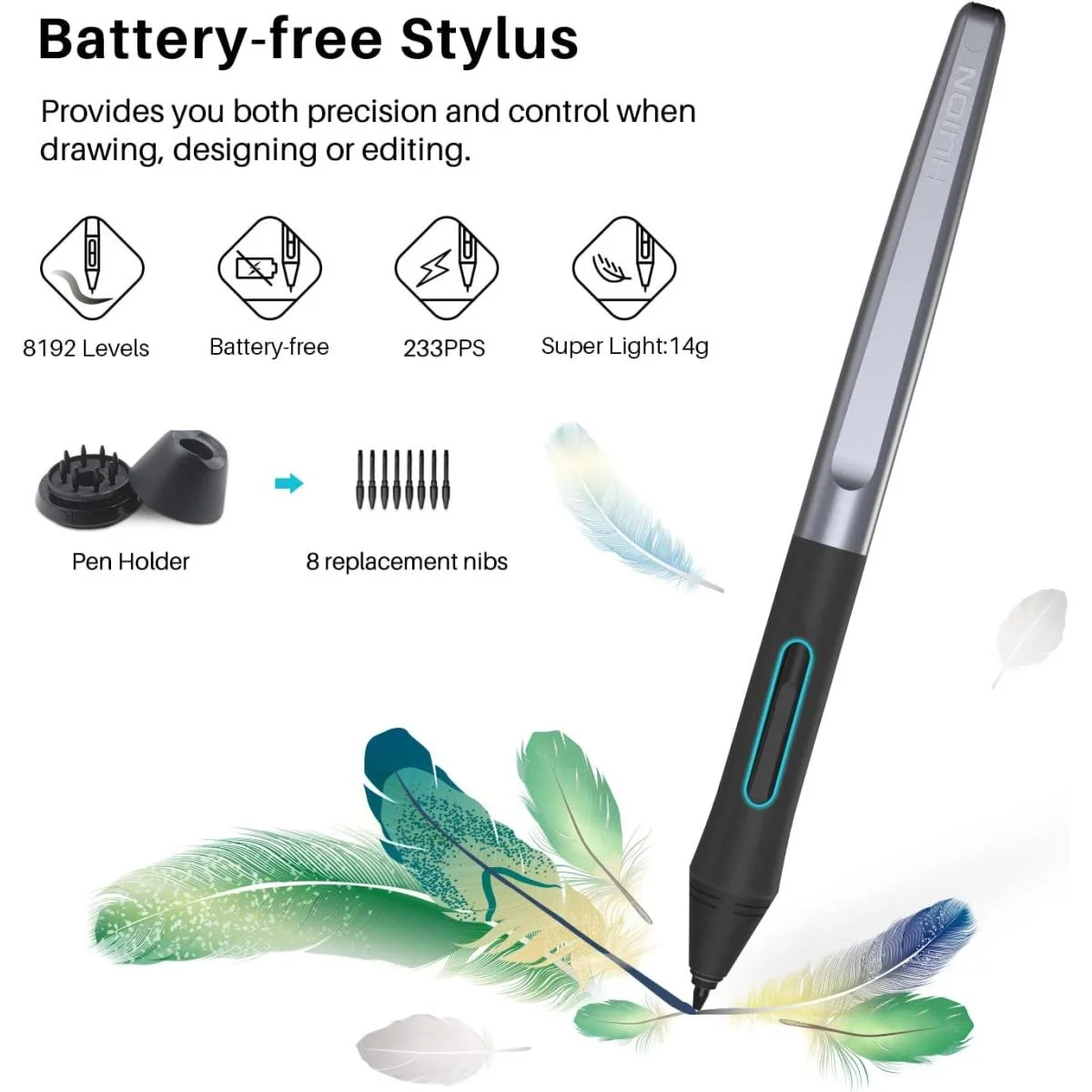 Huion H1060P Inspiroy Graphics Drawing Tablet with Battery-Free Stylus - Image 2