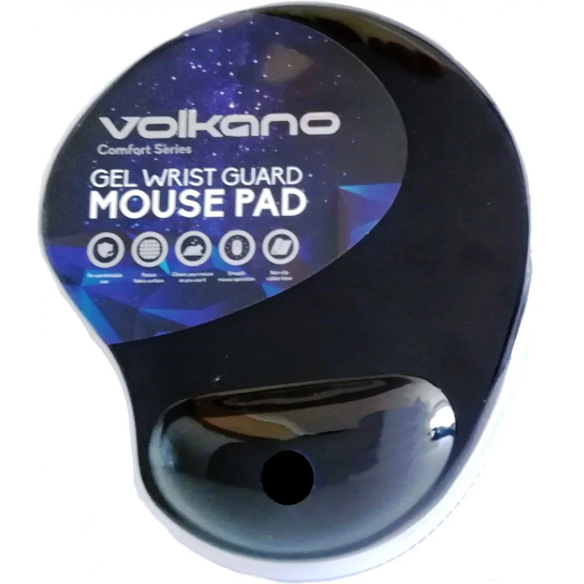 ماوس باد مع مسند - VOLKANO Comfort Series Gel Wrist Guard - أسود - Image 2