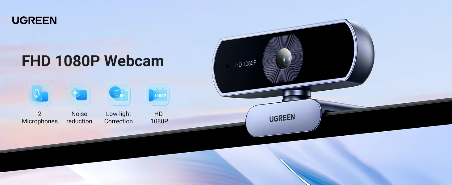 كاميرا ويب Ugreen USB بدقة Full HD 1080P ومعدل 30fps - Thumbnail 8
