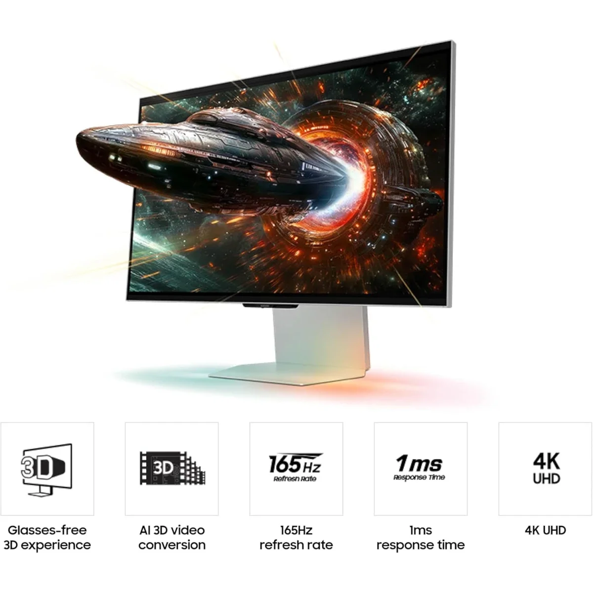 Samsung Odyssey 3D G90XF 27-Inch 4K UHD IPS Gaming Monitor, 165Hz, 1ms - Image 2