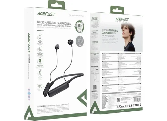 سماعات رقبة لاسلكية ACEFAST N8 مع شاشة LED ومقاومة ماء IPX4 - Image 9