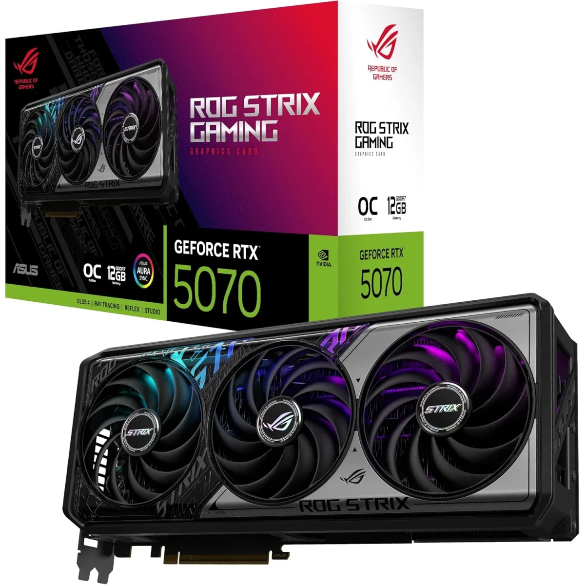 كرت شاشة Asus ROG Strix GeForce RTX 5070 OC Edition 12GB GDDR7 - Image 1