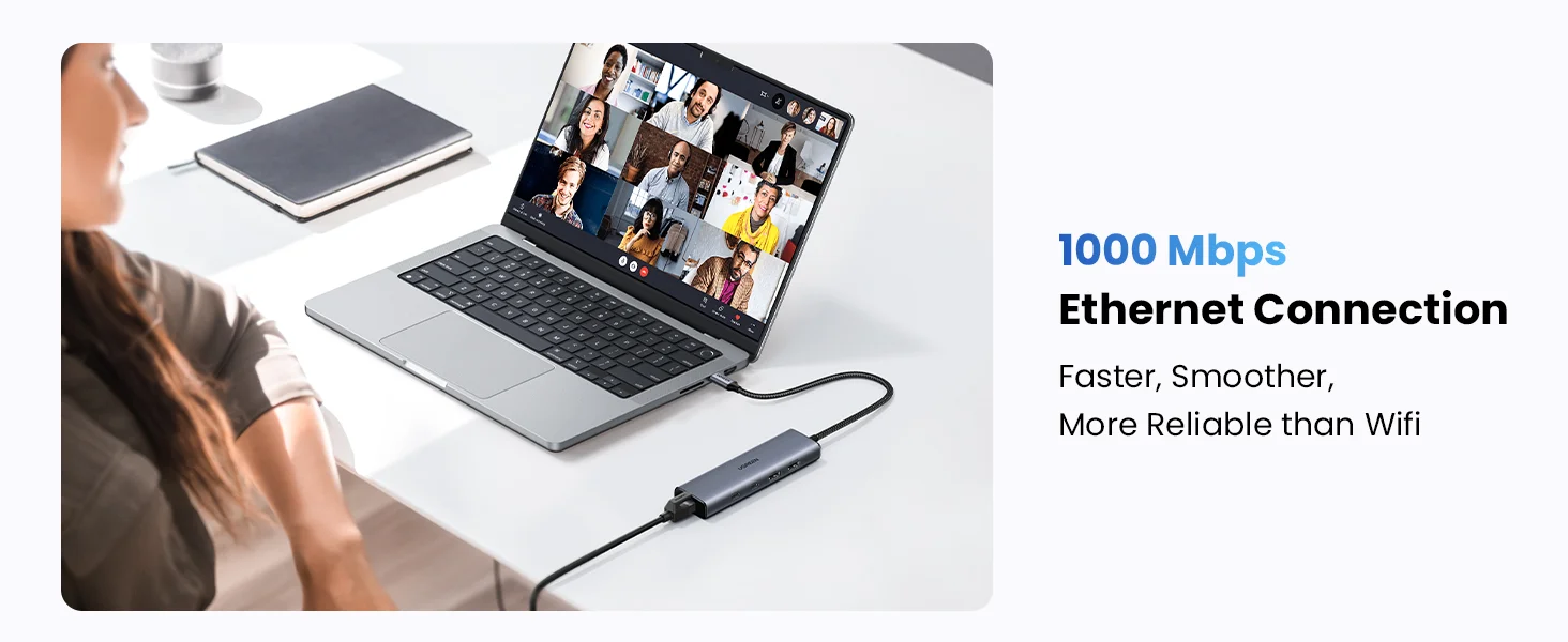 Ugreen 6-in-1 USB-C Hub to Ethernet Adapter with 10Gbps USB 3.2 and Gigabit RJ45 - Image 15
