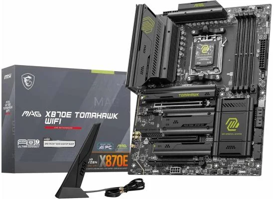 لوحة أم ألعاب MSI ATX لمعالجات AMD AM5 وذاكرة DDR5 وPCIe 5.0 MAG X870E TOMAHAWK WIFI - Thumbnail 3