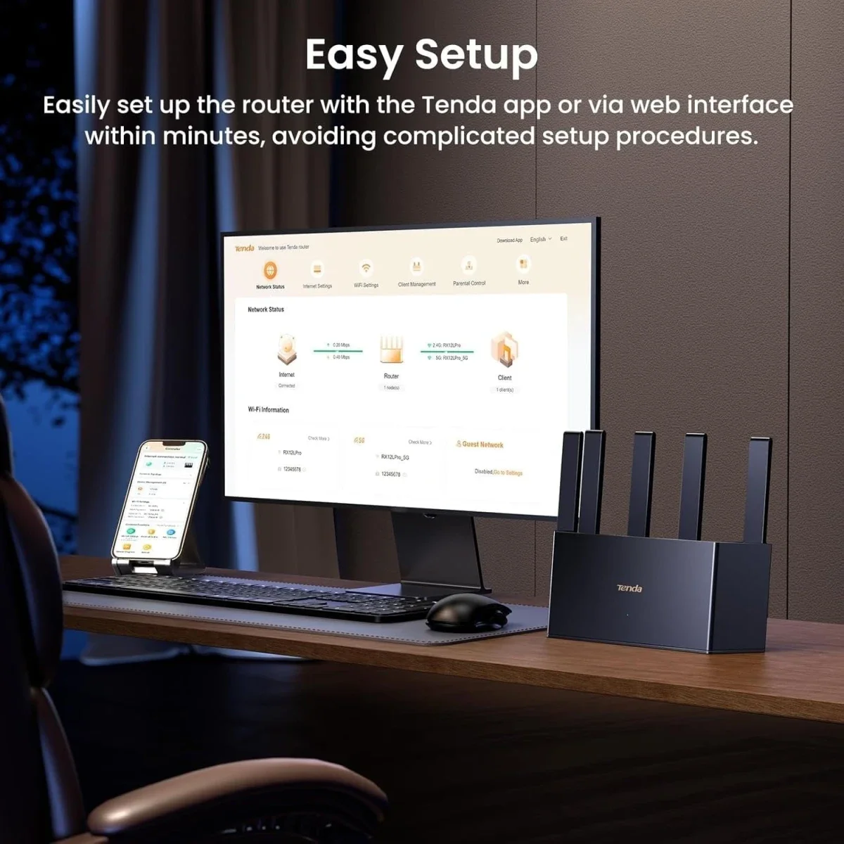 Tenda TE3L BE3600 Dual-Band Wi-Fi 7 Gigabit Router - Thumbnail 4
