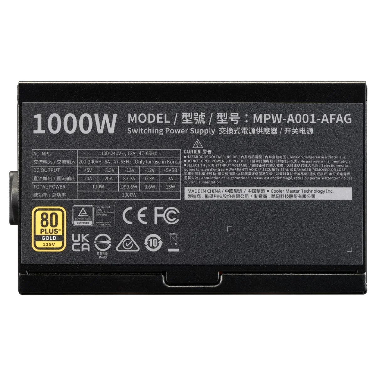 Cooler Master Elite Gold 1000 1000W 80 PLUS Gold Fully Modular ATX 3.1 Power Supply - Image 3