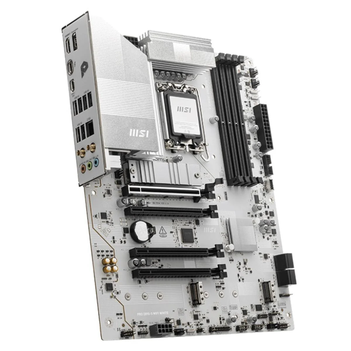 MSI PRO Z890-S WIFI WHITE ATX Motherboard, Wi-Fi 7, LGA 1851, DDR5, PCIe 5.0, 3x M.2 - Image 2