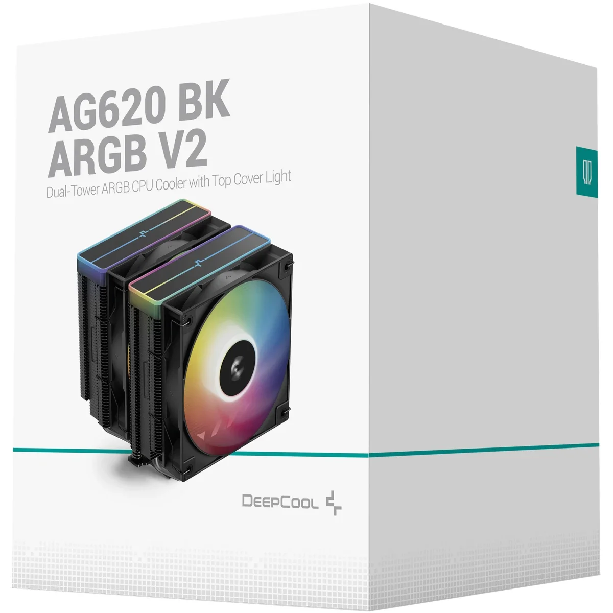 DeepCool AG620 ARGB V2 CPU Air Cooler 260W TDP Dual Tower with 2x 120mm PWM Fans Black - Image 1