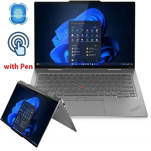 لابتوب اعمال Lenovo ThinkPad X1 2-in-1 Gen 10 Aura Edition بمعالج Intel Core Ultra 7 258V وشاشه لمس 14 انش WUXGA