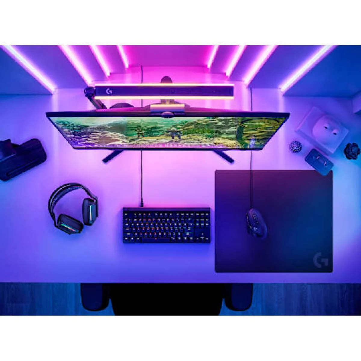 ماوس باد ألعاب قماشي Logitech G640 كبير 400 × 460 مم أسود - Image 3