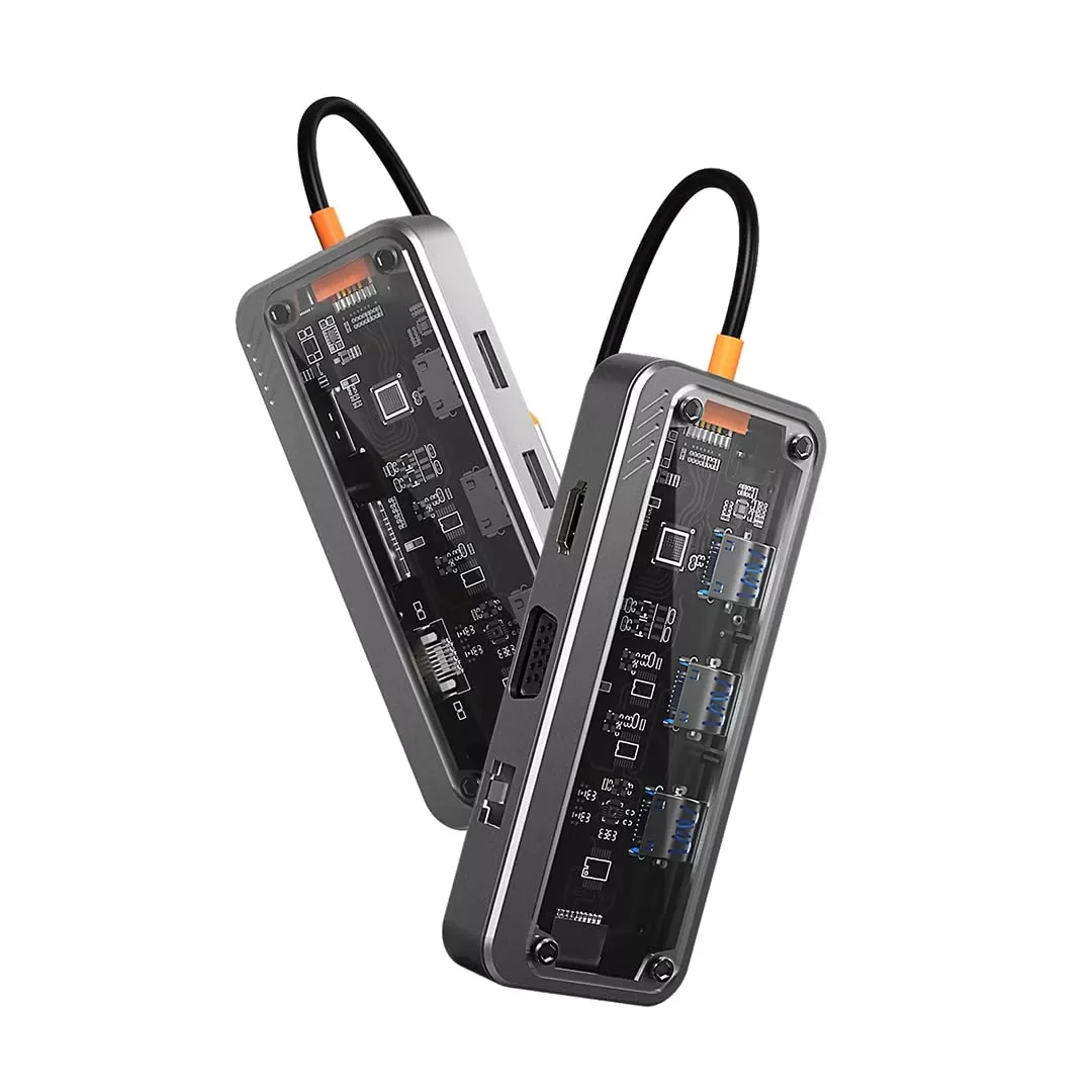 10-in-1 USB-C Hub Docking Station, HDMI 4K@30Hz, 100W Type-C PD, RJ45 Ethernet
