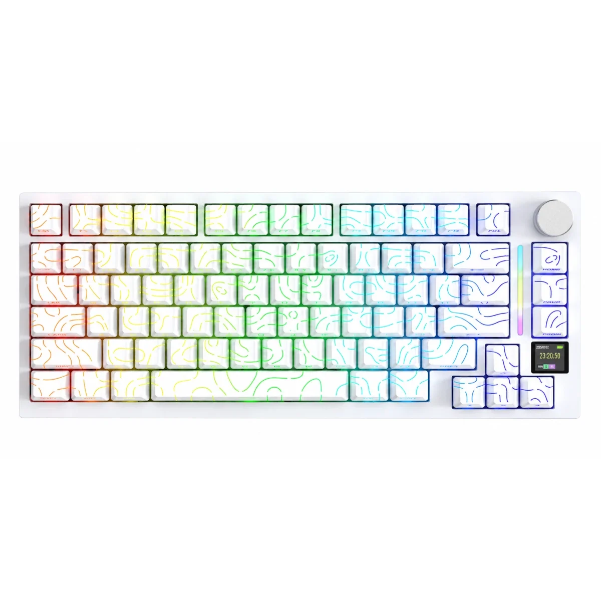 ATTACK SHARK X820 ULTRA Tri-Mode Mechanical Keyboard White Contours Gift Linear Switch - Thumbnail 2