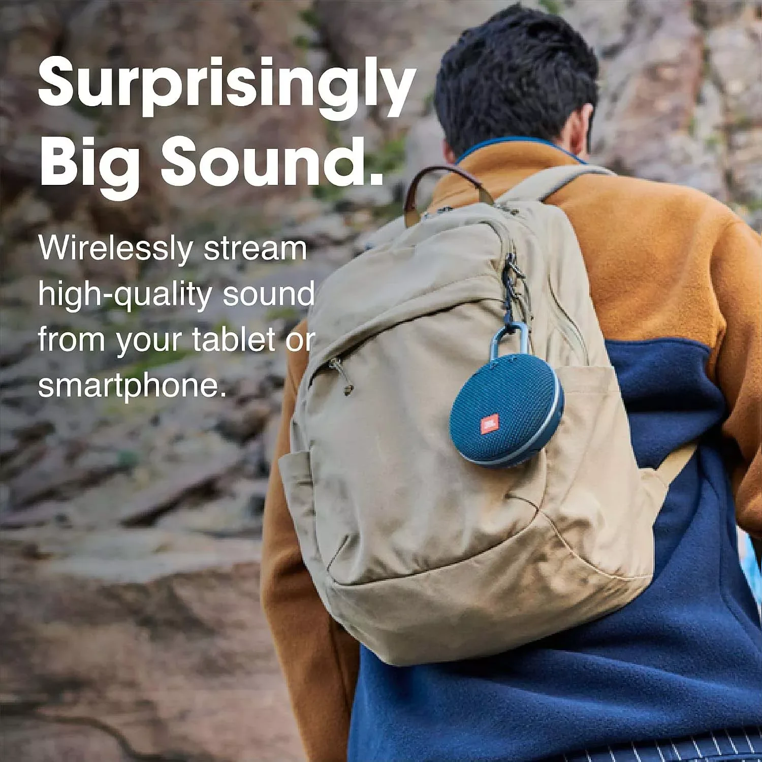 JBL Clip 3 Portable Waterproof Bluetooth Speaker, Red JBLCLIP3REDAM - Thumbnail 3