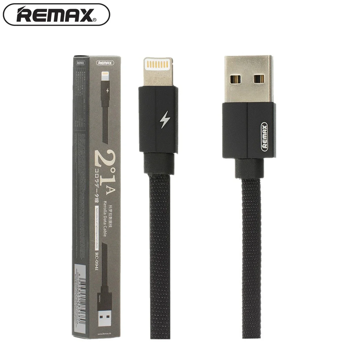 كابل بيانات Remax Kerolla بقدرة 2.1A لأجهزة Apple iPhone بطول 2 متر