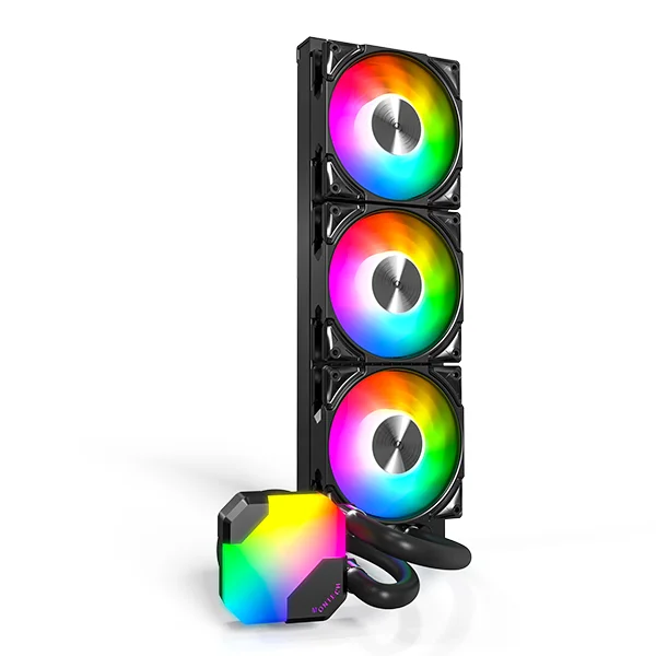 مبرد معالج مائي Montech HyperFlow ARGB 360 بمضخة 3100 دورة/دقيقة متوافق مع Intel وAMD – أسود - Image 2