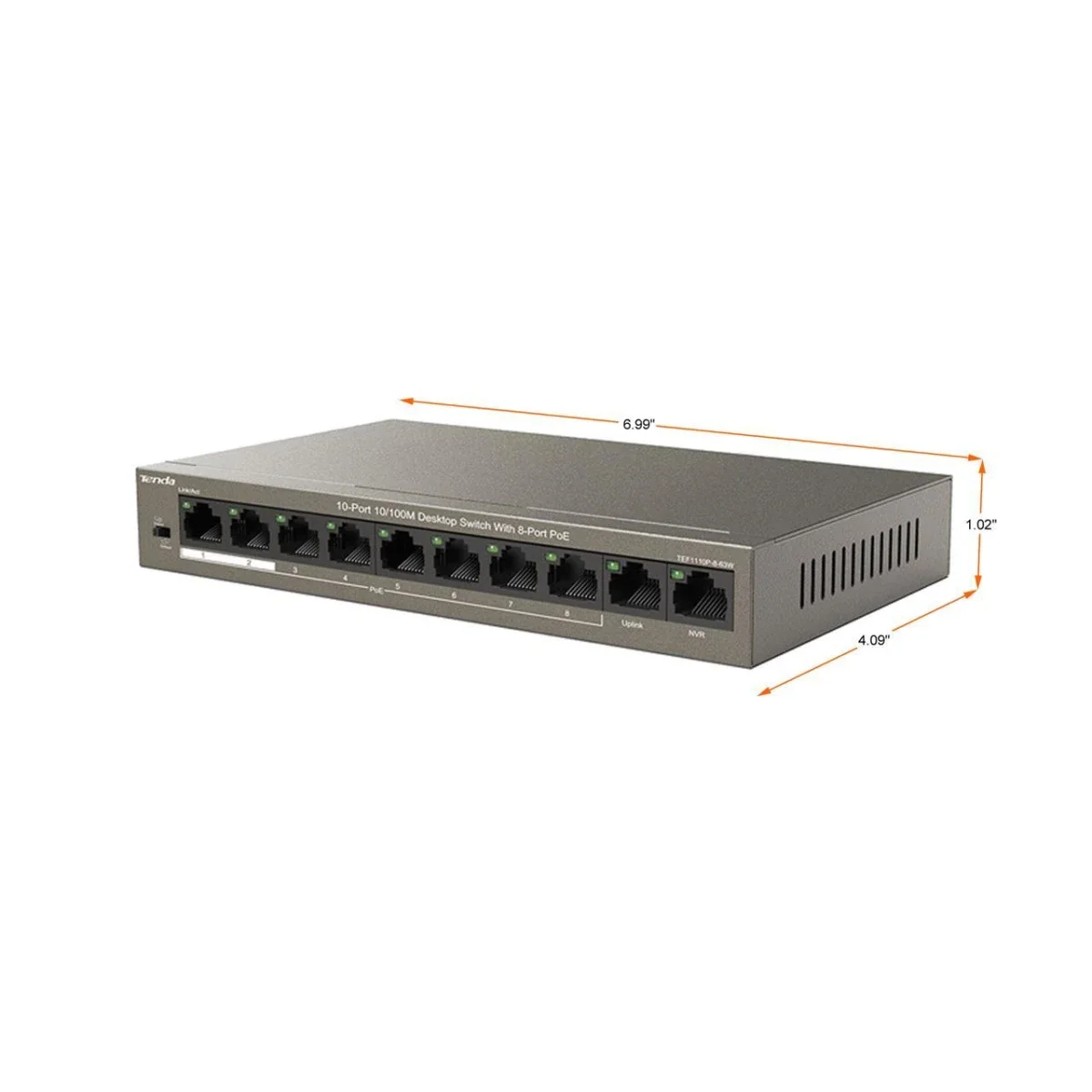 سويتش IPCOM F1110P-8-63W غير مُدار PoE بـ10 منافذ - Image 3