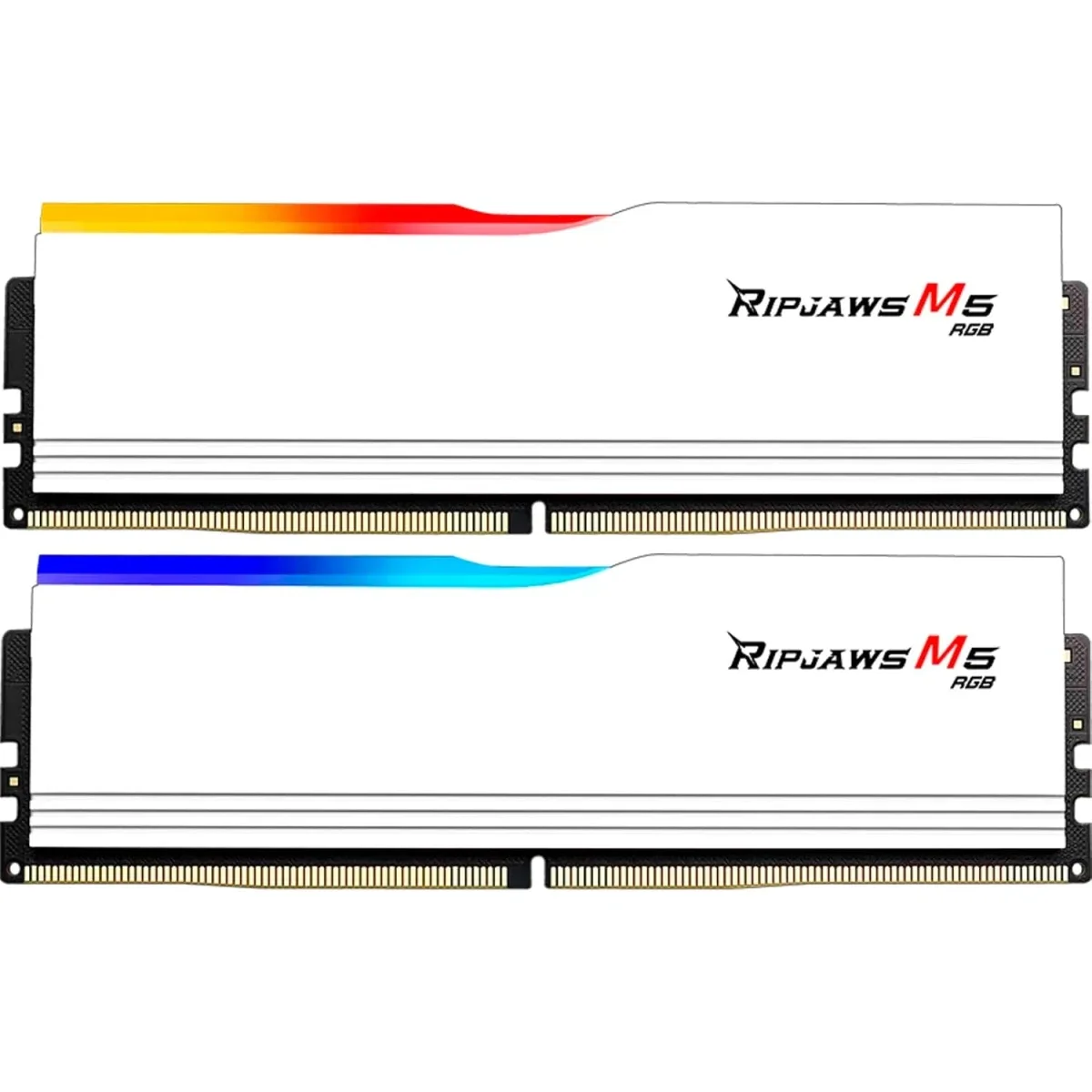 G.SKILL Ripjaws M5 RGB 32GB (2x16GB) DDR5 6000MT/s CL36 Desktop Memory Kit – White