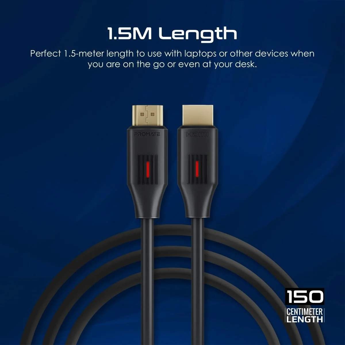 كيبل HDMI Promate ProLink4K60-150 HDMI 2.0 إلى HDMI نحيف 1.5 متر، 4K@60Hz، 3D، 9Gbps - Image 3