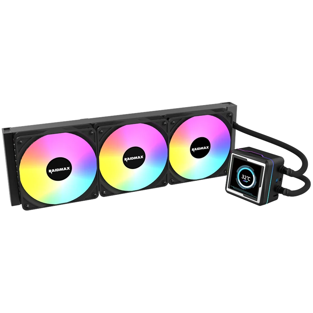 Raidmax LM360 ARGB LCD AIO Water Cooling System 360mm Black