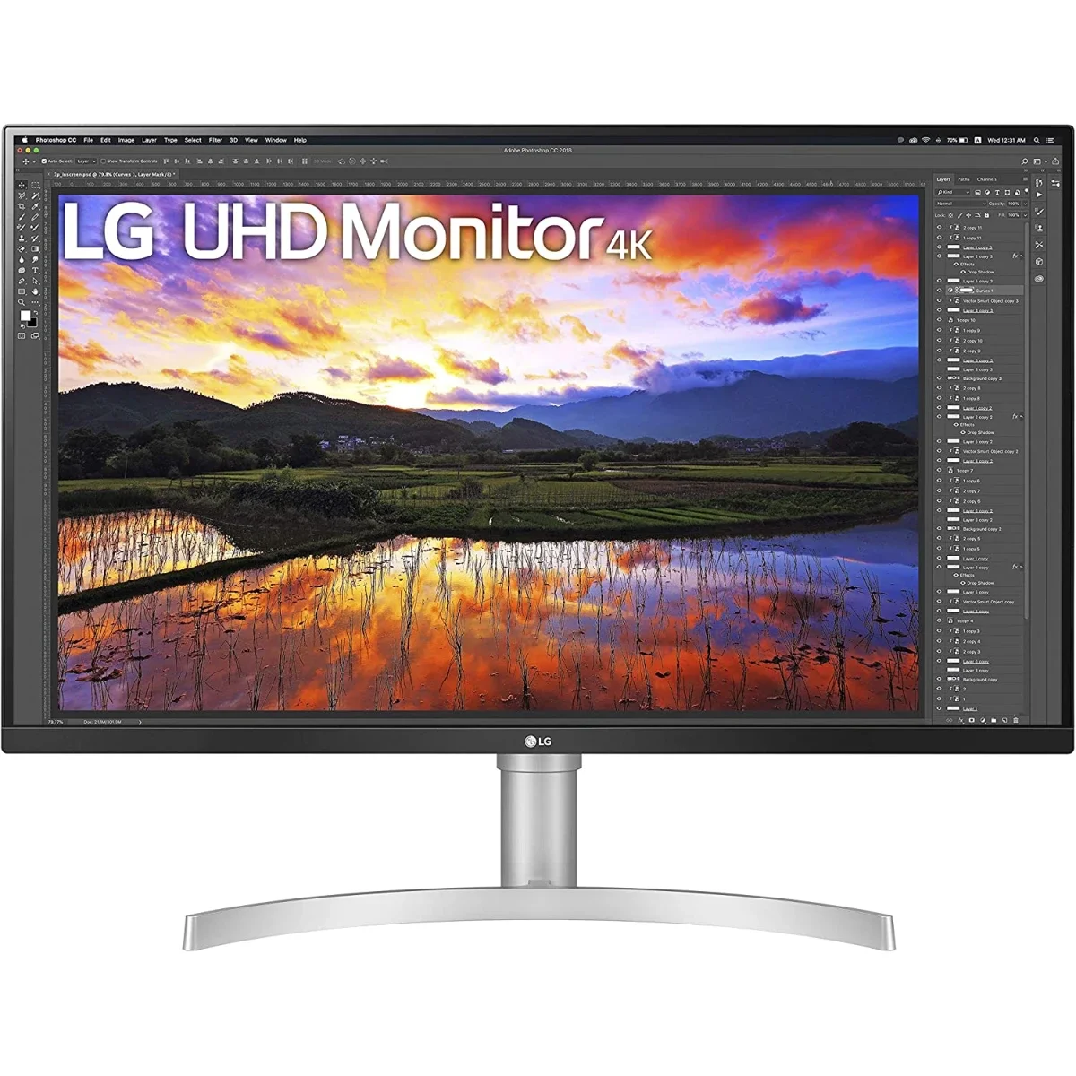 شاشة LG 32UN650-W 32 إنش 4K IPS مع HDR10 وسماعات مدمجة