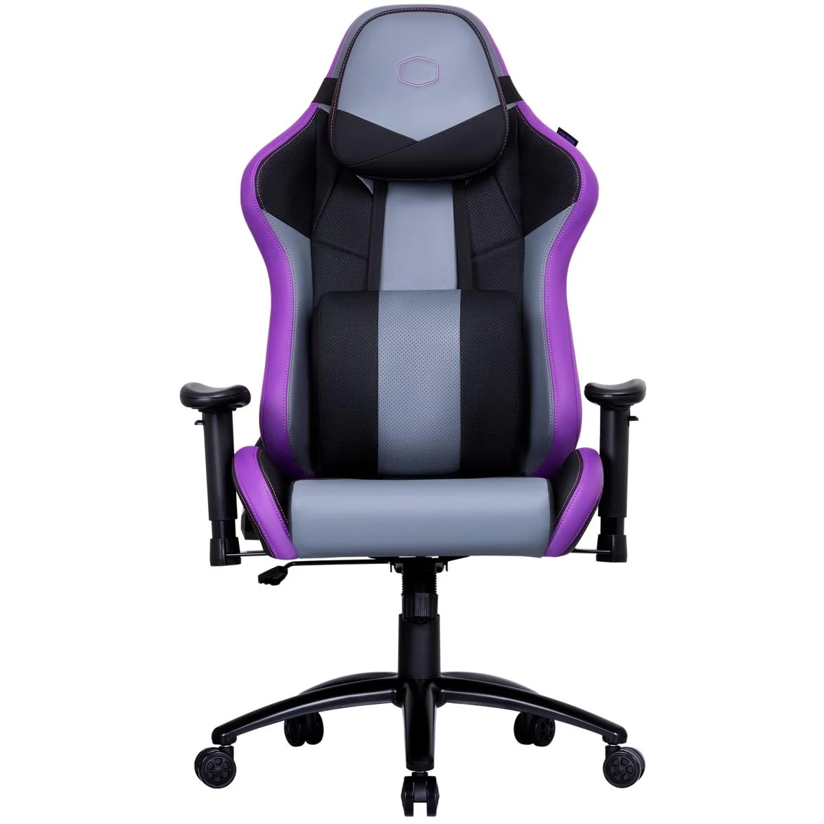 كرسي ألعاب Cooler Master Caliber R3 بنفسجي بمساند ذراع 2D وإمالة 180 درجة وحمولة 150 كغ