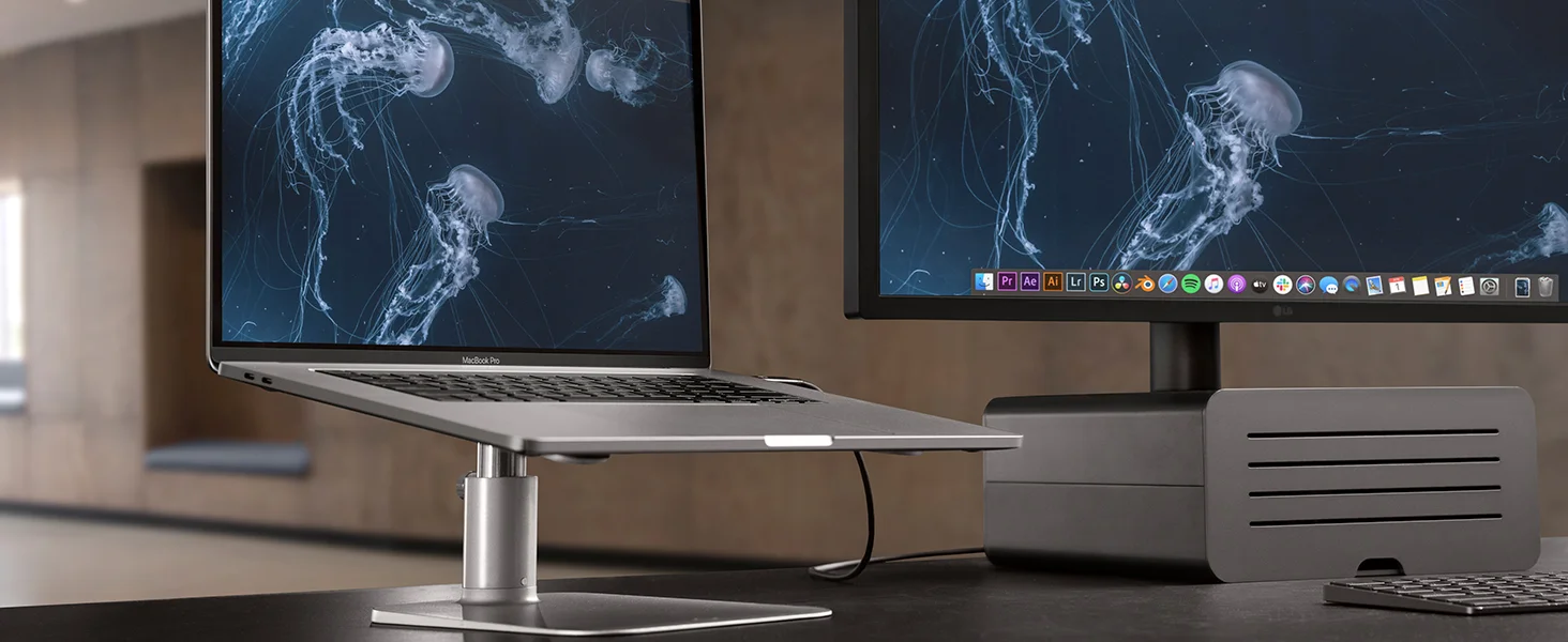 Twelve South HiRise Adjustable Ergonomic Laptop and MacBook Stand - Silver - Thumbnail 10