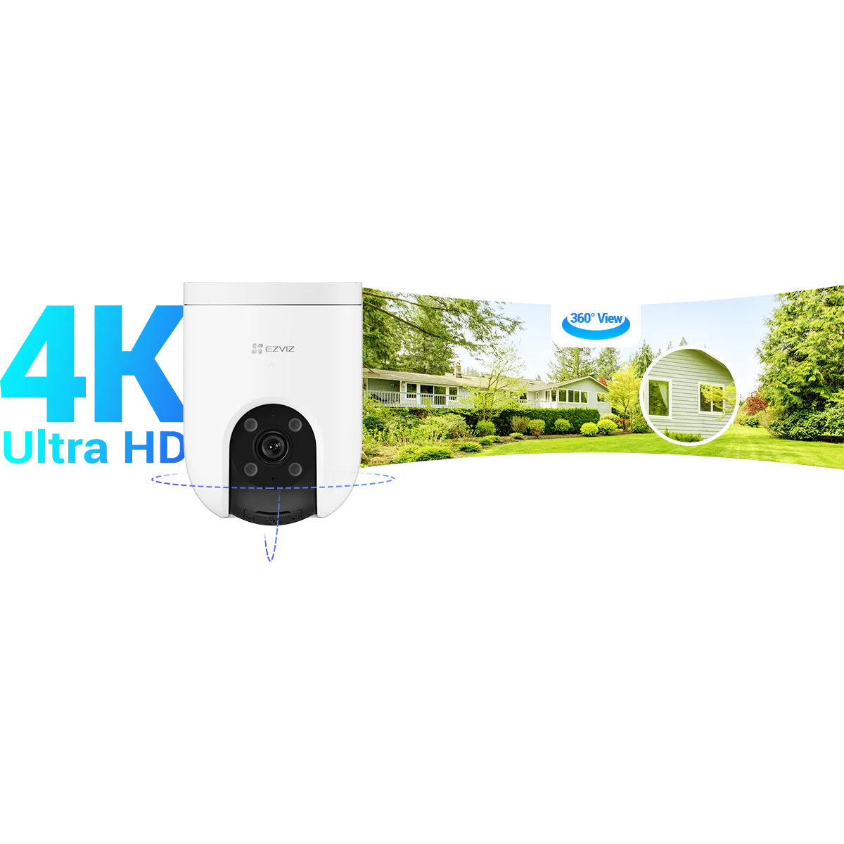 كاميرا مراقبة خارجية EZVIZ H8c Pro 4K واي فاي متحركة CS-H8c-R200-8H8WKFL - Image 4