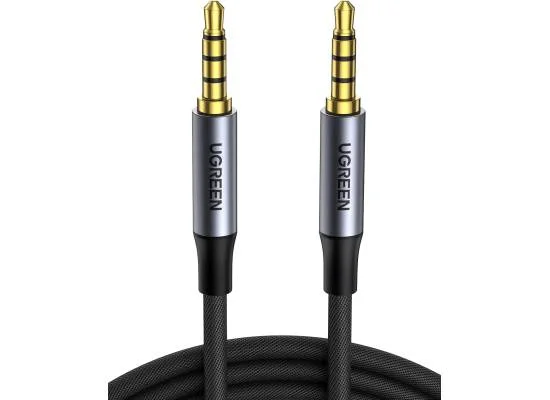كابل صوت Ugreen AUX مضفر 3.5mm TRRS ذكر إلى ذكر، 3FT - Image 4