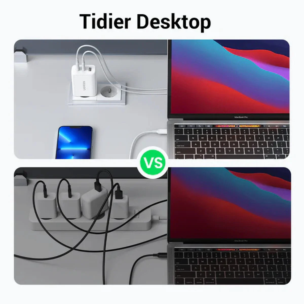 Ugreen 65W USB-C Charger with 3 Ports - Thumbnail 3