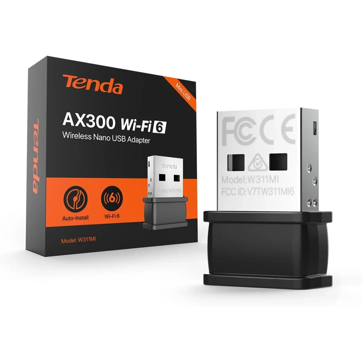 محول USB نانو Tenda W311MI V6.0 AX300 واي فاي 6