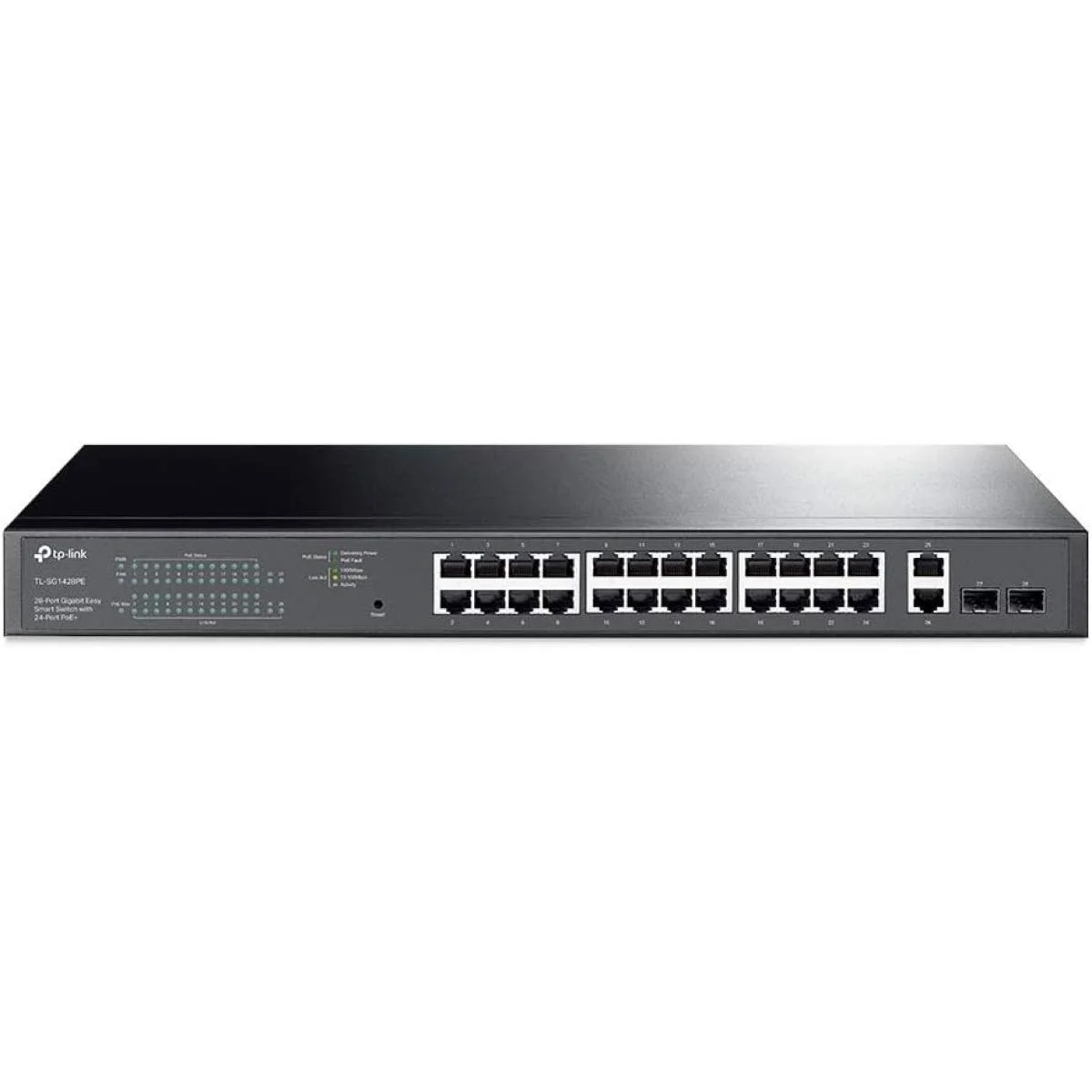 سويتش TP-LINK TL-SG1428PE جيجابت Easy Smart بـ28 منفذ، 24 منفذ PoE+، قدرة 250W و2 فتحة SFP