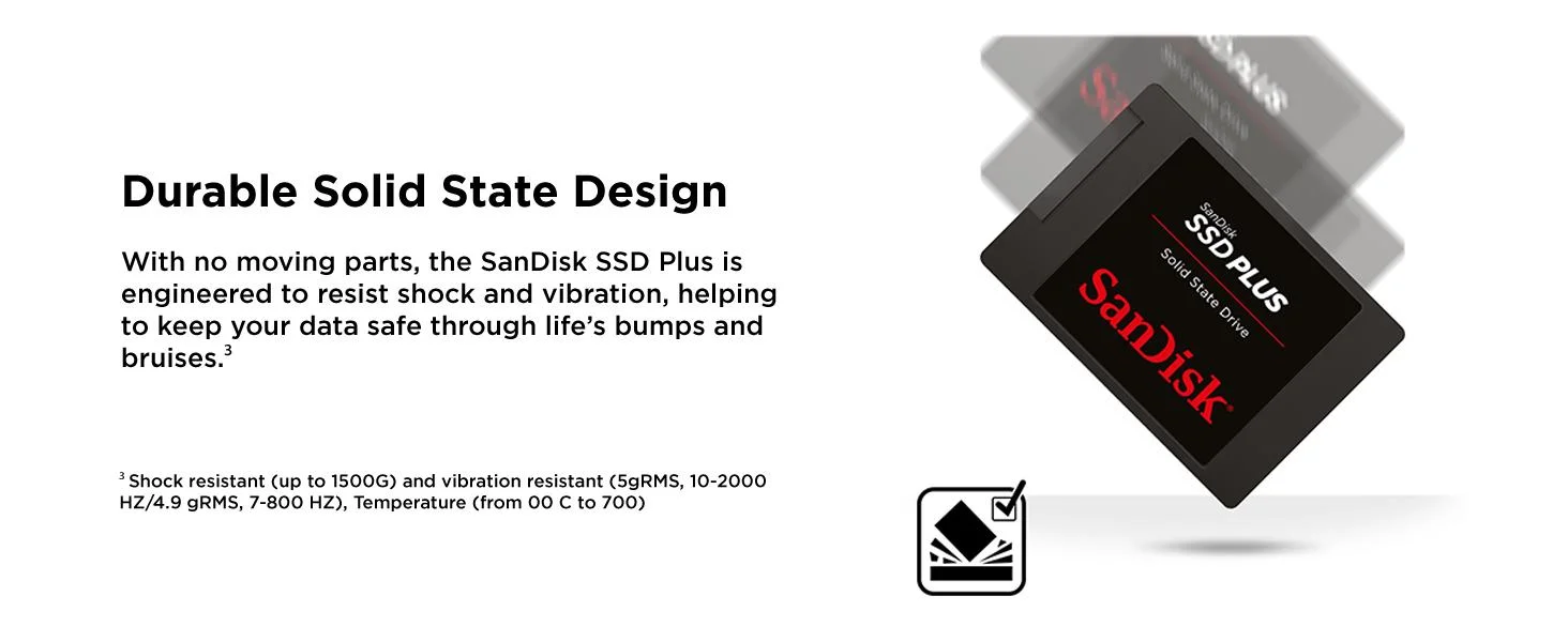 وحدة تخزين SSD داخلية SanDisk SSD Plus بسعة 2TB SATA III مقاس 2.5 إنش بسرعة تصل إلى 545 MB/s - Image 5