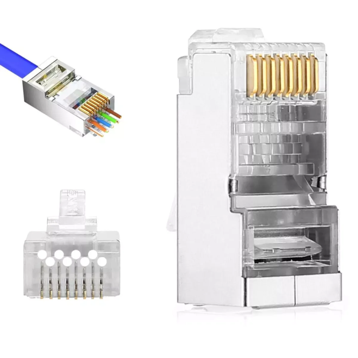 HAING HI-CAT6-FRC FTP Cat.6 RJ45 Connectors, 100 Pieces - Thumbnail 2