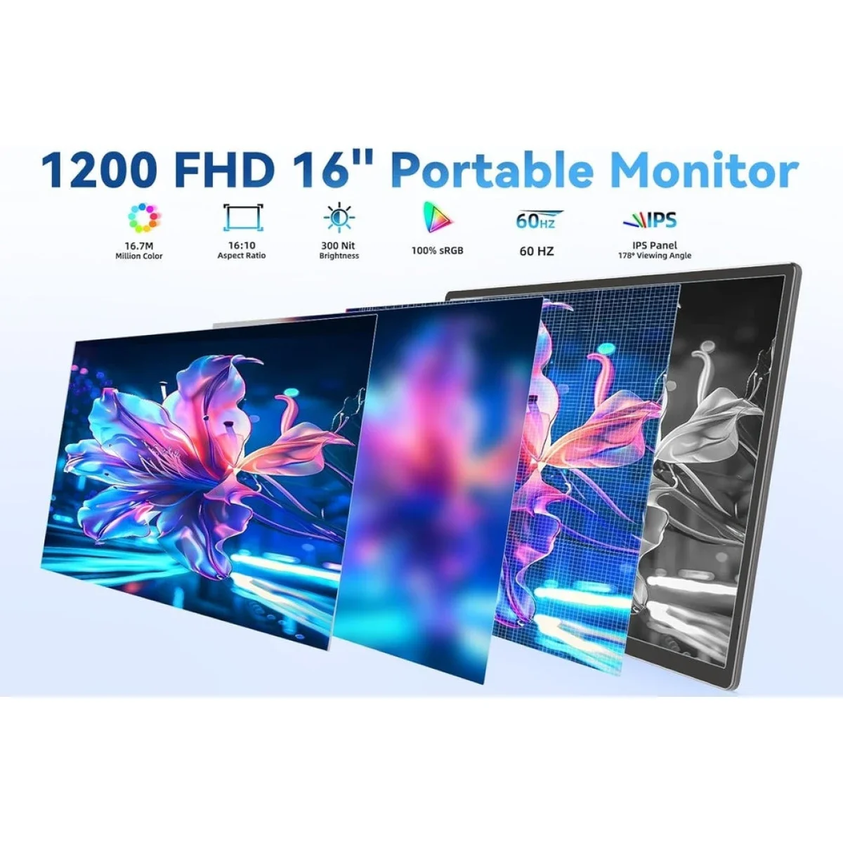 شاشة محمولة V2COM N3 Pro 16 إنش IPS بدقة 2.5K QHD مع سماعات - Thumbnail 9