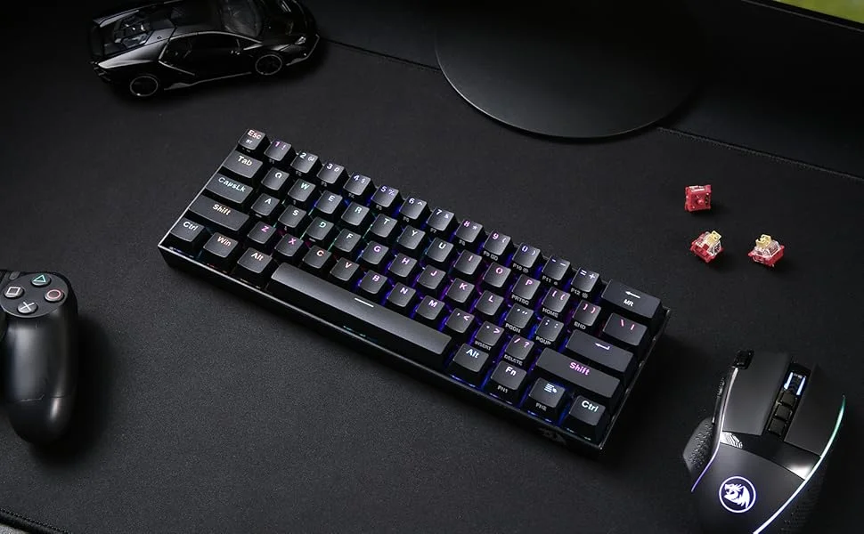 Redragon K530 Pro Draconic 60% Wireless RGB Mechanical Gaming Keyboard, 61 Keys, Brown Switches, Black - Thumbnail 15