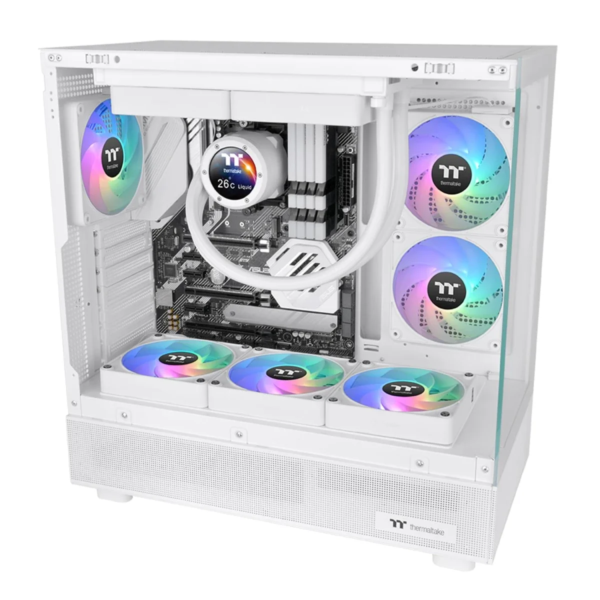 مروحة تبريد PC Thermaltake CT140 EX ARGB Sync مقاس 140 مم باللون الأبيض 3 قطع - Image 5
