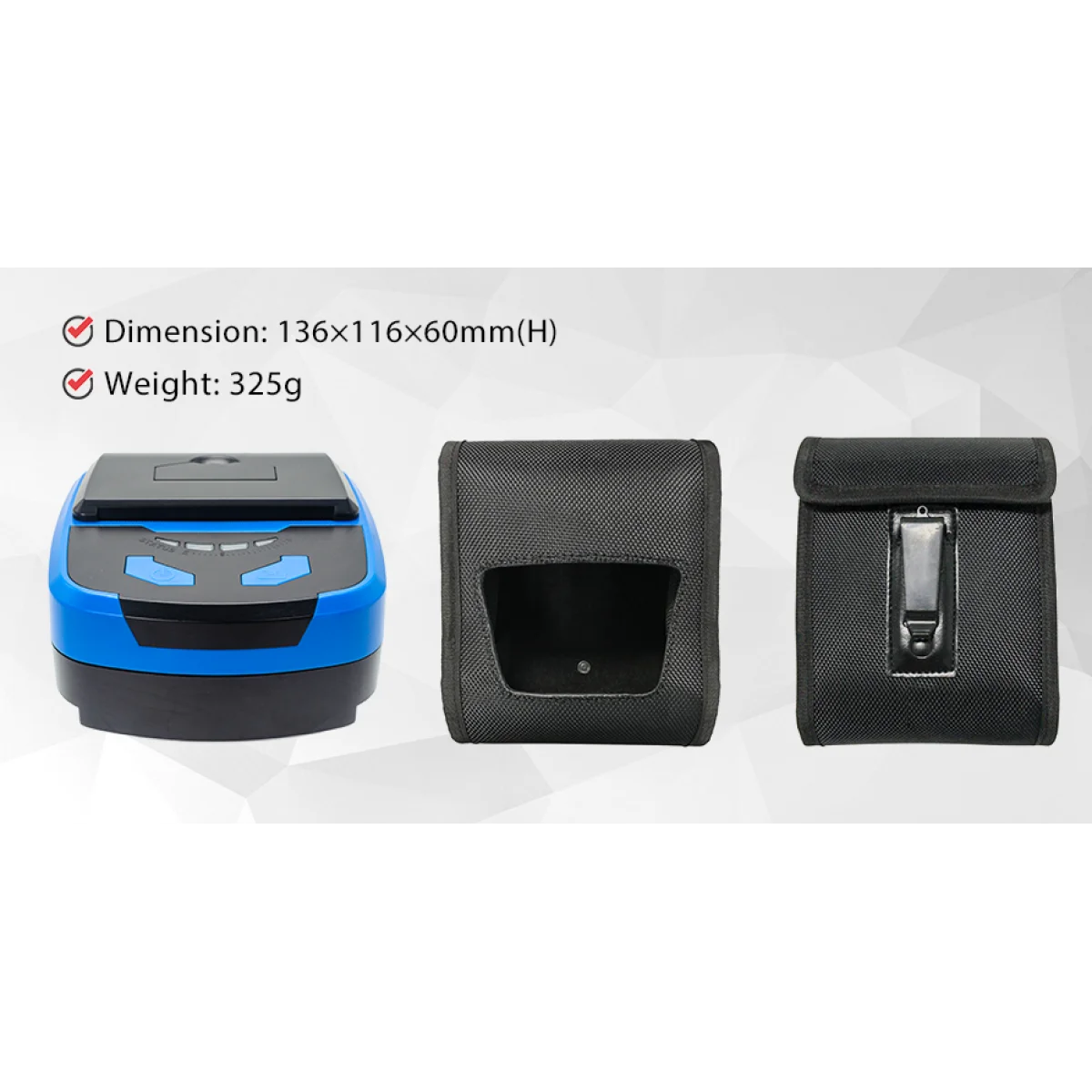 طابعة حرارية محمولة Xprinter XP-P810 3 إنش مع بلوتوث وWi‑Fi وبطارية 1800mAh - Image 6