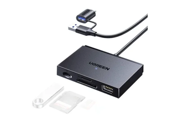 Ugreen 45178 2-in-1 USB-A & USB-C SD, microSD/TF and NM Card Reader - Image 9