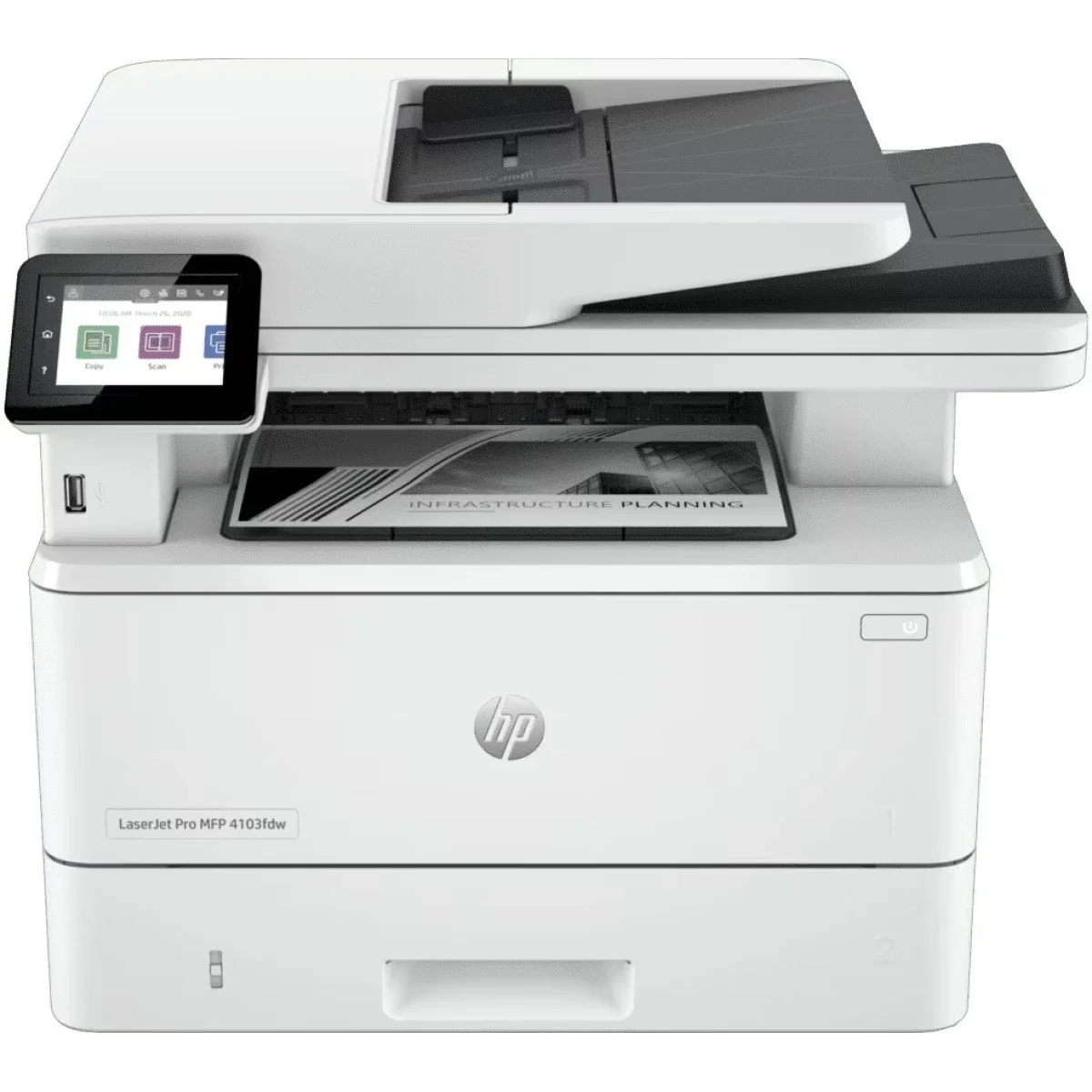 HP LaserJet Pro 4103fdw Mono Multifunction Laser Printer, Print, Copy, Scan, Fax & Scan to Email