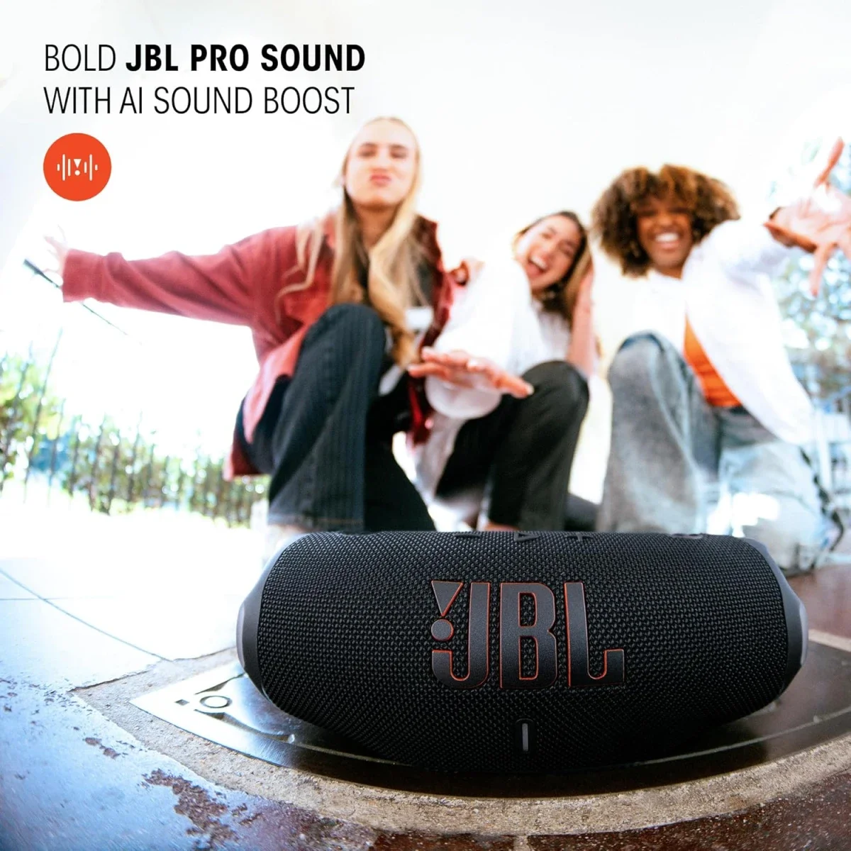 سماعة JBL Charge 6 بلوتوث محمولة مقاومة للماء مع AI Sound Boost ووقت تشغيل 28 ساعة - Squad - Thumbnail 8