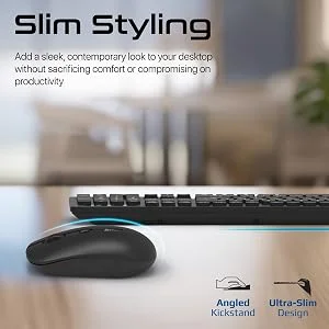 طقم كيبورد وماوس Promate ProCombo-13 لاسلكي 2.4GHz كامل الحجم ونحيف بدقة 1600 DPI - Thumbnail 13