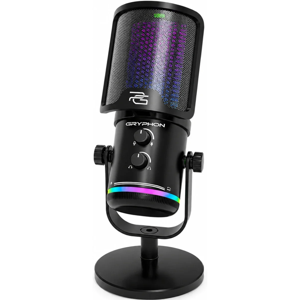 Proove Gaming Gryphon Type-C Condenser Gaming Microphone with RGB & ENC - Black - Thumbnail 5
