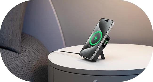 Anker MagGo 10000mAh Magnetic Power Bank 15W USB-C with Smart Display - Black - Thumbnail 17