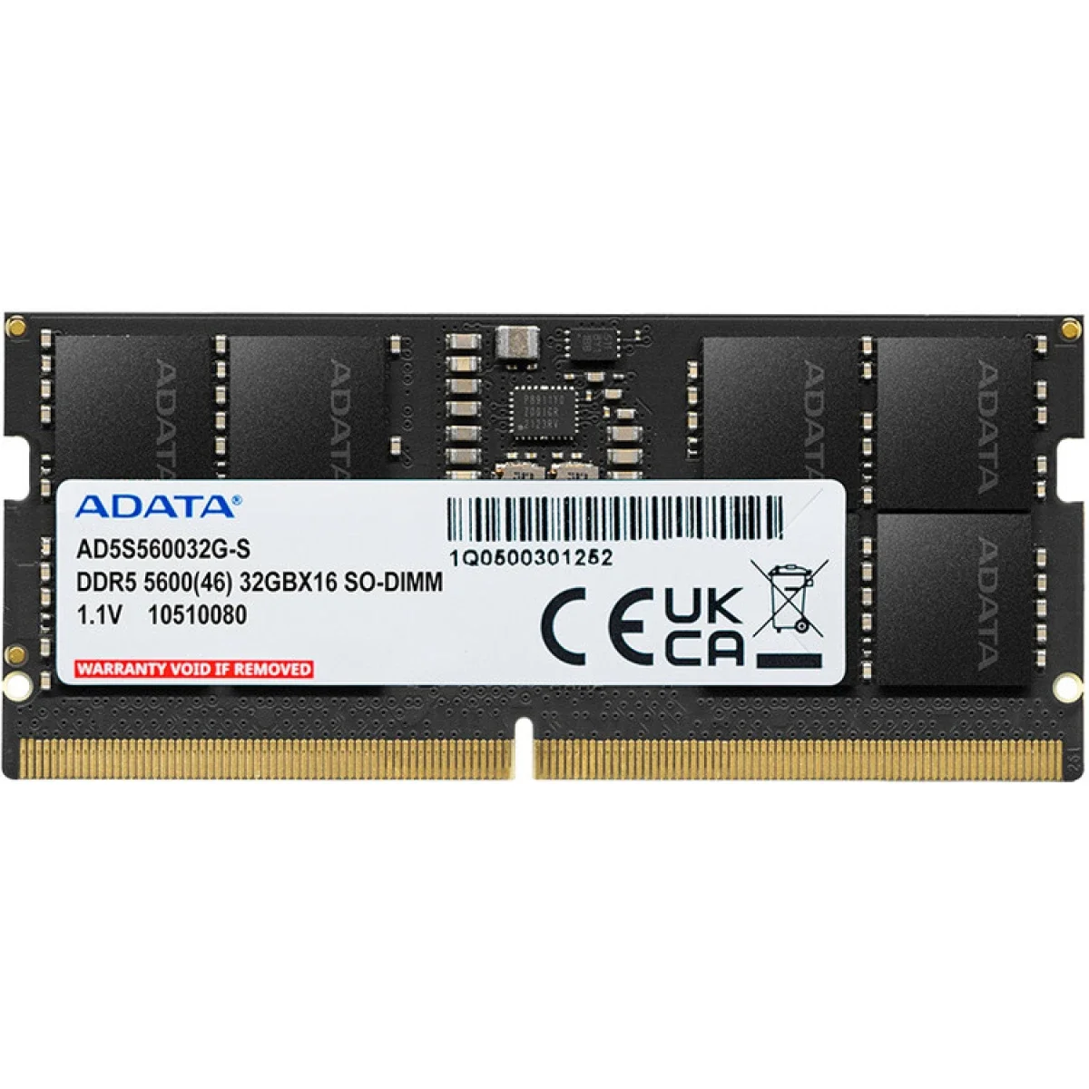 ذاكرة لابتوب ADATA AD5S560016G-S بسعة 16GB DDR5 بسرعة 5600MHz S-DIMM